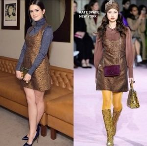 NWT Kate Spade Flora Leopardjacquard Dress